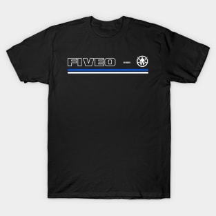 FiveO - Blue Line Design T-Shirt